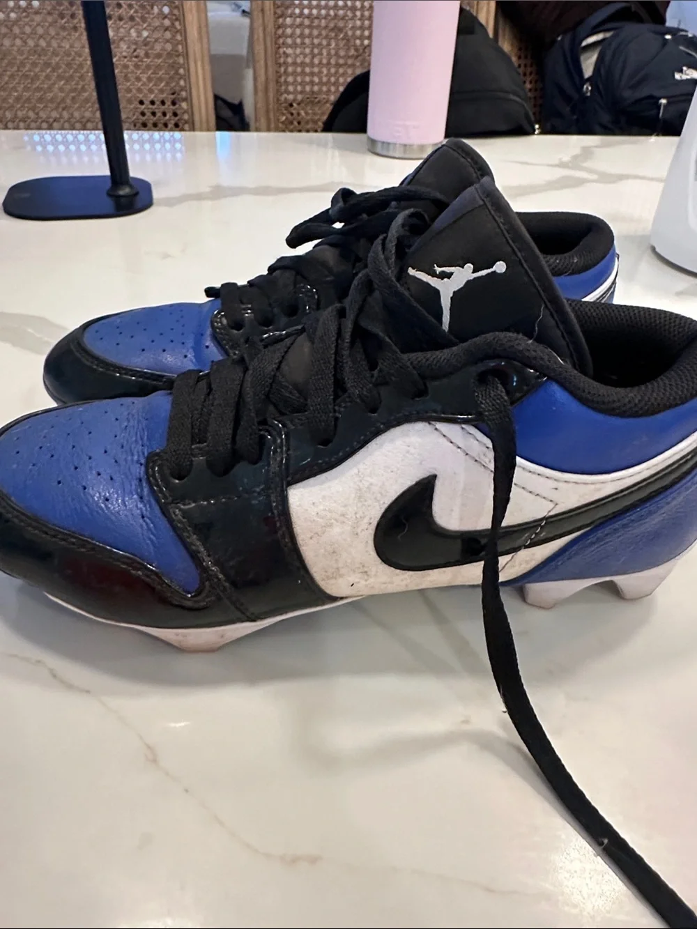 Nike Air Jordan Low Top cleats - Black & Blue